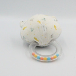 Doudou hochet chat gris VERTBAUDET