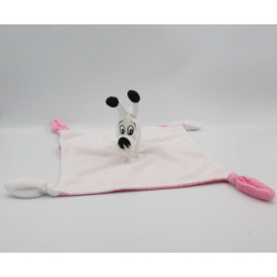 Doudou plat chien blanc rose Idéfix Parc ASTERIX