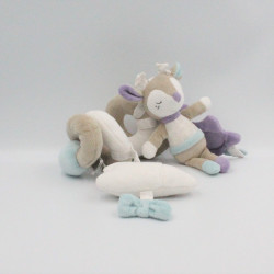 Spirale d'activités doudou biche faon élan gris blanc violet bleu Amour SAUTHON