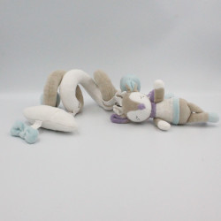 Spirale d'activités doudou biche faon élan gris blanc violet bleu Amour SAUTHON
