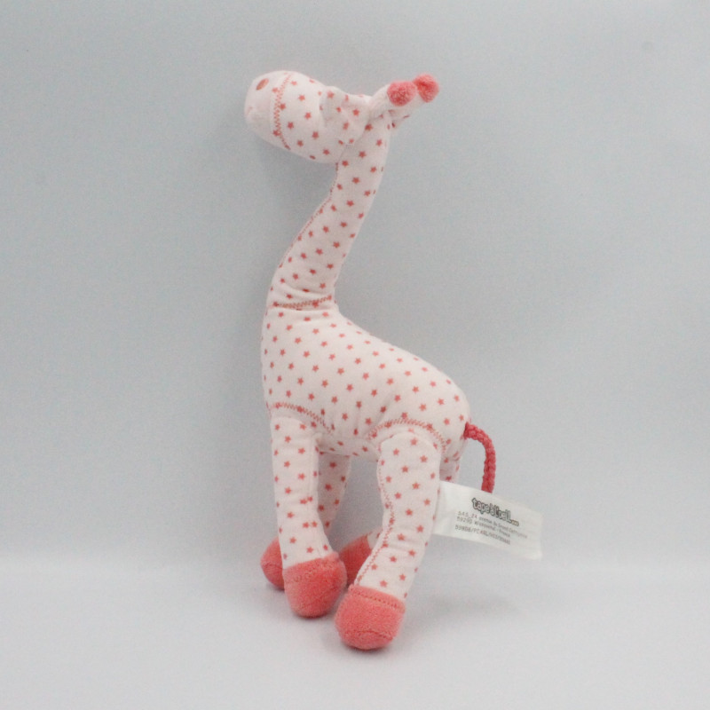 Doudou girafe rose étoiles TAPE A L'OEIL