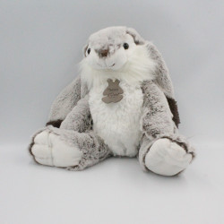 Doudou Peluche lapin marron blanc HISTOIRE D'OURS 30 cm