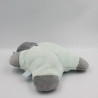 Doudou semi plat ours gris bleu Jules NATTOU