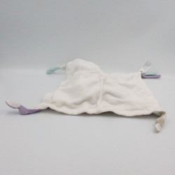 Doudou plat biche faon élan gris blanc violet bleu Amour SAUTHON