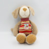 Doudou chien beige rouge rayé SIGIKID