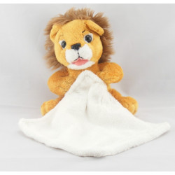 Doudou lion avec mouchoir CREDIT LYONNAIS