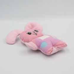 Ancienne petite peluche lapin rose JOLLY TOYS 