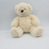 Doudou peluche ours écru beige GIPSY