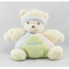 Doudou ours boule jaune rose bleu vert bonnet TAKINOU