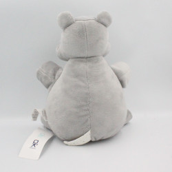 Doudou hippopotame gris pois tendresse OBAIBI