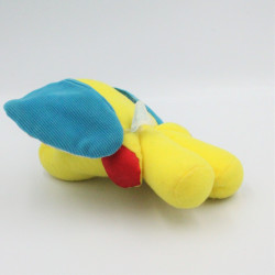 Ancien Doudou éléphant jaune bleu étoiles PLAYSKOOL Vintage