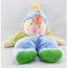 Doudou semi plat clown bleu NICOTOY