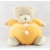 Doudou ours orange écharpe rayé BABYSUN