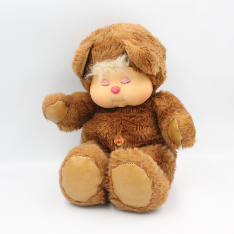 Ancienne Peluche ours marron Nombrilou AJENA
