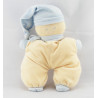 Doudou lutin garçon écru bonnet bleu NICOTOY