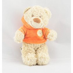 Doudou musical ours sweat capuche orange NICOTOY