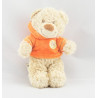 Doudou musical ours sweat capuche orange NICOTOY