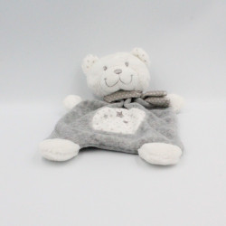 Doudou plat ours blanc gris étoiles TEX NICOTOY