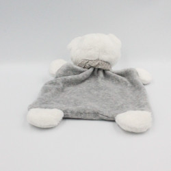 Doudou plat ours blanc gris étoiles TEX NICOTOY
