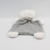 Doudou plat ours blanc gris étoiles TEX NICOTOY