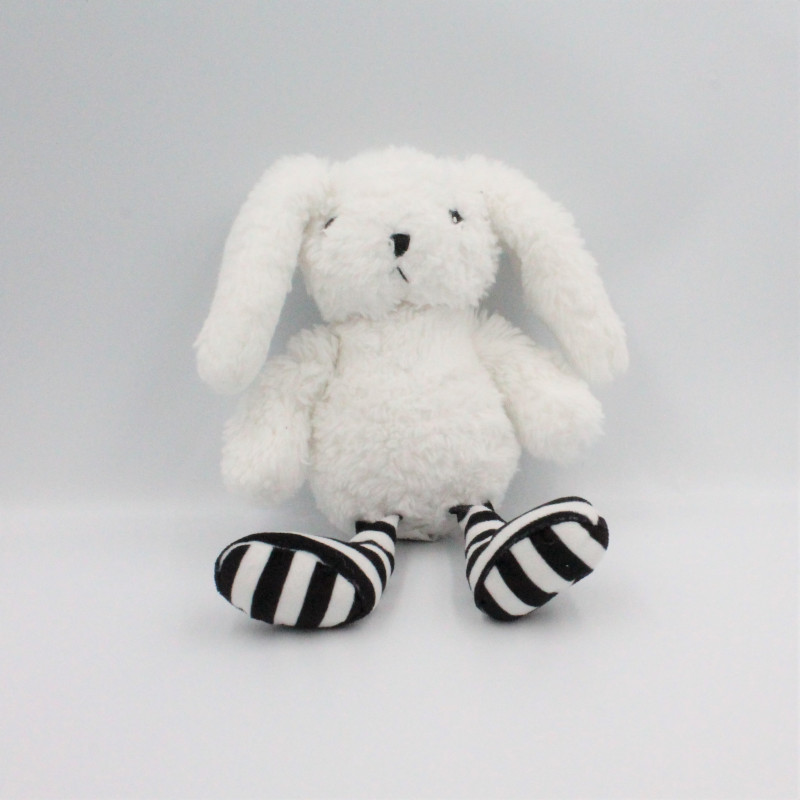 Doudou lapin blanc noir rayé SEPHORA