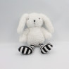 Doudou lapin blanc noir rayé SEPHORA