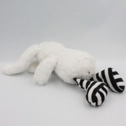 Doudou lapin blanc noir rayé SEPHORA