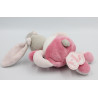 Doudou et compagnie hochet lapin rose pétale Célestine