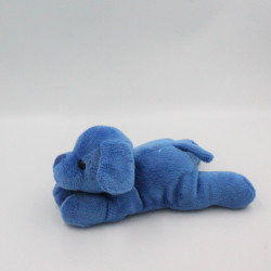 Doudou chiot chien bleu couché MAX ET SAX