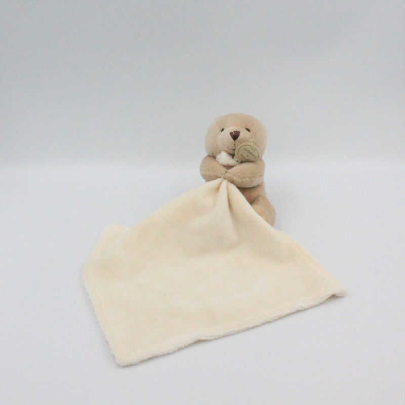 Doudou et compagnie Ours beige avec mouchoir