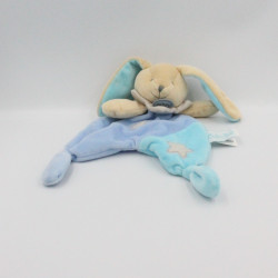 Doudou plat luminescent lapin bleu étoile lune BABY NAT