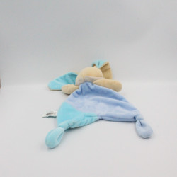 Doudou plat luminescent lapin bleu étoile lune BABY NAT