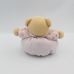 Doudou ours boule mauve rose fleurs papillon Lilirose KALOO
