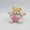 Doudou ours boule mauve rose fleurs papillon Lilirose KALOO