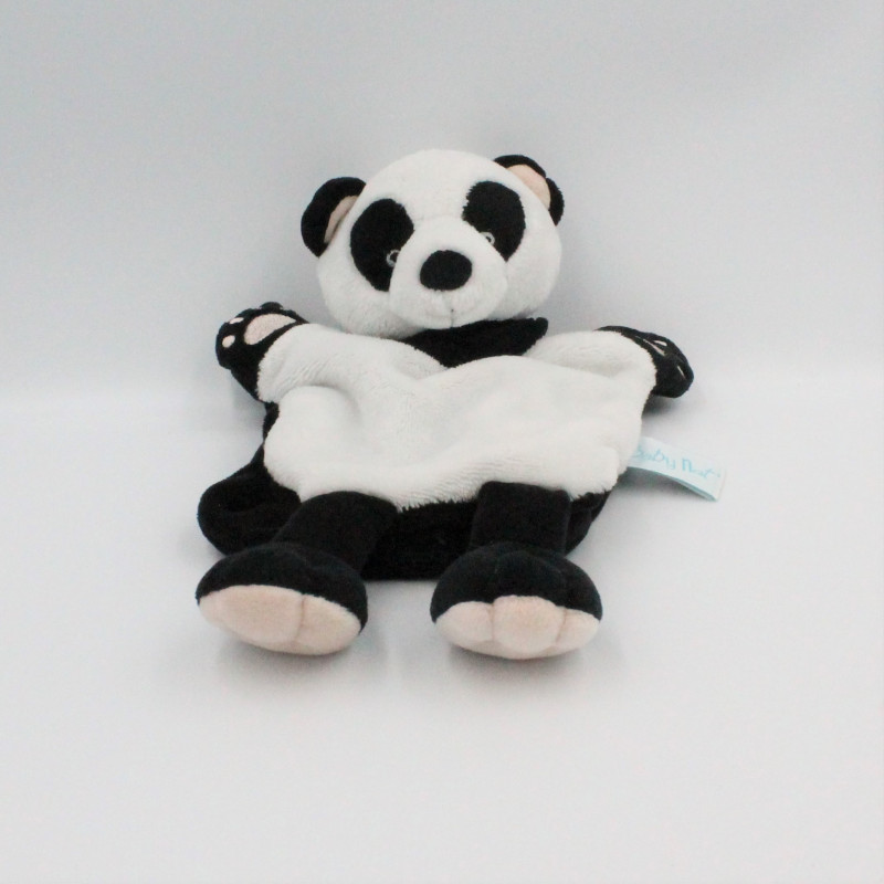 Doudou marionnette panda noir blanc BABY NAT