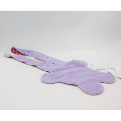 Doudou bio plat lapin mauve...