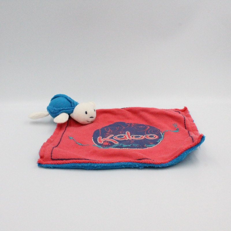 Doudou plat tortue bleu rouge Sweet Life KALOO