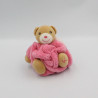 Doudou petit ours Plume beige rose KALOO