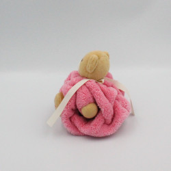 Doudou petit ours Plume beige rose KALOO