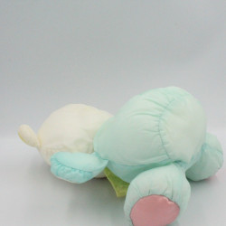 Doudou peluche puffalump ours en toile blanc jaune bleu rose PLAYSKOOL 1991