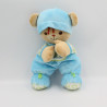 Doudou ours ourson beige bleu vert FISHER PRICE 2006