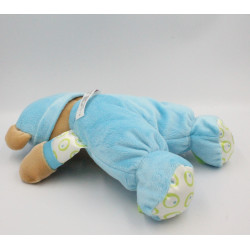 Doudou ours ourson beige bleu vert FISHER PRICE 2006