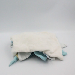 Doudou et compagnie collector ours fleur pétale bleu et blanc