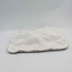 Doudou plat carré hippopotame gris tendresse OBAIBI