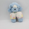 Doudou peluche chien bleu blanc fruits NOUNOURS