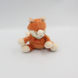 Doudou renard orange foulard vert NOUKIE'S 15 cm