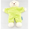 Doudou semi plat ours vert DOUDI 