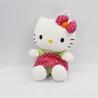 Doudou peluche chat HELLO KITTY rose vert pois SANRIO