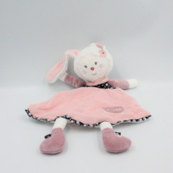 Doudou plat lapin rose Miss Chipie SAUTHON