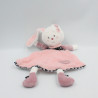 Doudou plat lapin rose Miss Chipie SAUTHON